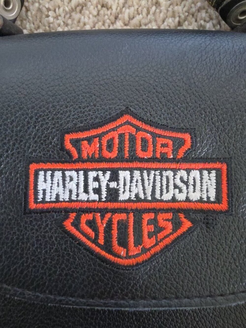 VTG Harley-Davidson Leather Embroidered Mini Crossbody Saddle Bag Purse Y2K - Picture 4 of 16